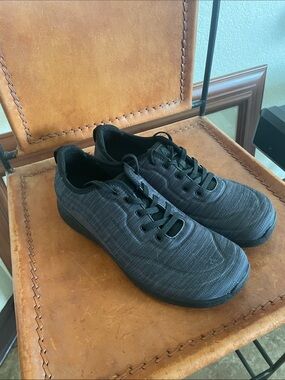 Alegría Men's Casual Knit Lace-Up Shoes - Charcoal US size 9.5